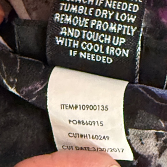 Torrid Black and Pink Floral Tie Notch Collar Sheer Blouse SKU051 - Picture 9 of 9